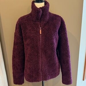 Alpine Design Women's Ultra Soft Wine Sherpa 1/4 Zip Jacket, Size Large